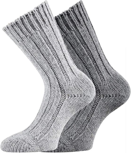 2 Paar TippTexx 24 superweiche Wollsocken mit Alpaka für Damen & Herren